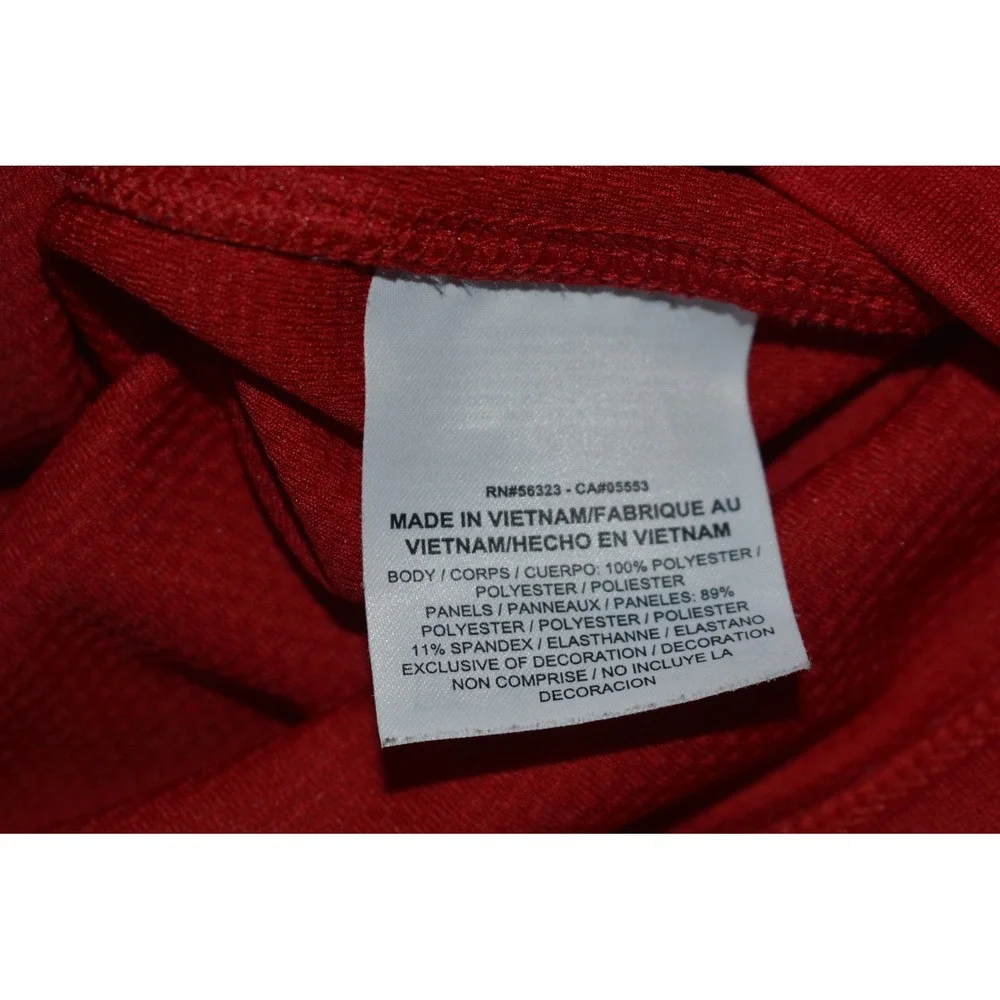 Nike Golf Pullover Mens XL Red Dri-Fit Quarter Zip Long Sleeve Sportswear Poly
